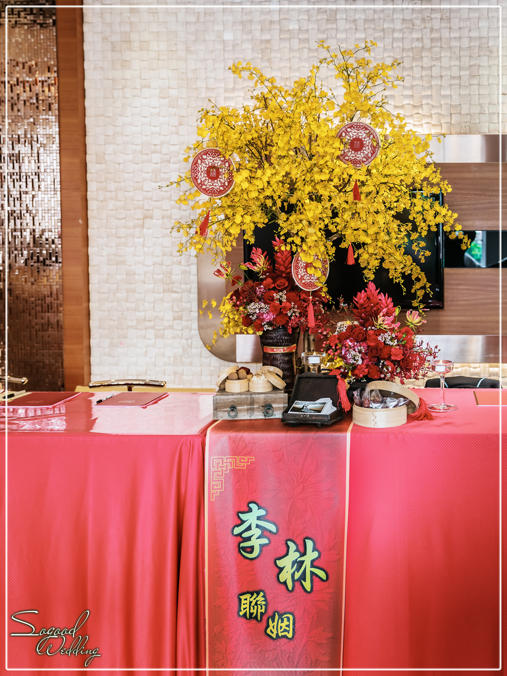 桃園中壢婚禮佈置,青青格麗絲凱特廳凱旋廳婚禮佈置,中國風婚禮,主題婚禮客製設計,Sogood Wedding