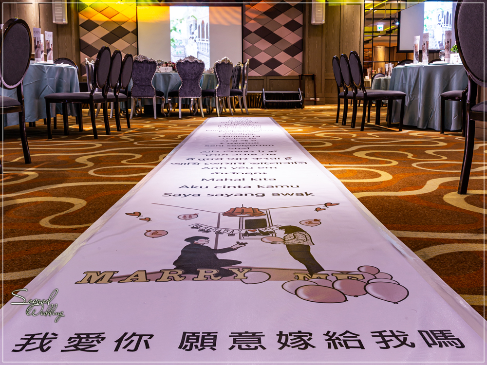 桃園中壢婚禮佈置,花田盛事凡爾賽廳婚禮佈置,美式婚禮,浪漫花園風婚禮,愛情故事婚禮,手繪風婚禮,主題婚禮客製設計,Sogood Wedding