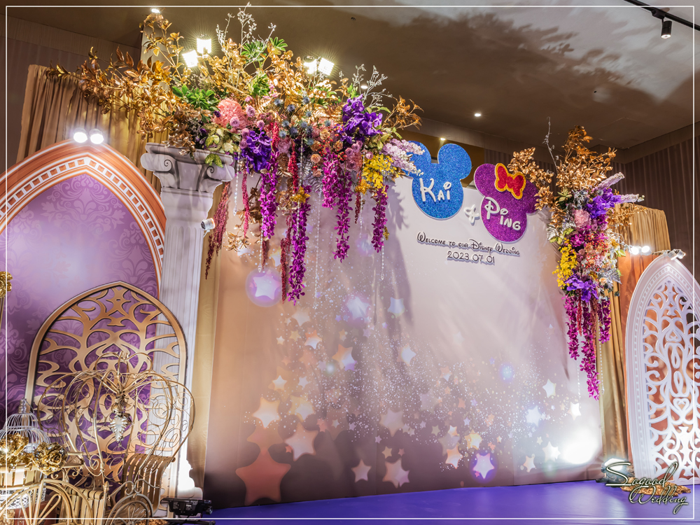 桃園中壢婚禮佈置,阿沐婚禮佈置,米奇米妮風婚禮,巴洛克宮廷風婚禮,主題婚禮客製設計,Sogood Wedding