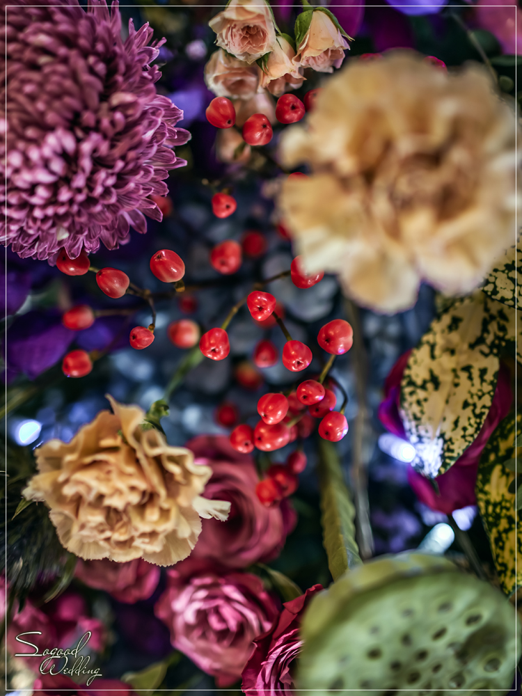 桃園中壢婚禮佈置,尊爵國際廳婚禮佈置,梵谷向日葵婚禮,奇幻花園婚禮,繽紛花店婚禮,熱帶夏夜婚禮,主題婚禮客制設計,Sogood Wedding