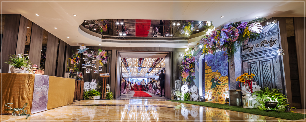 桃園中壢婚禮佈置,尊爵國際廳婚禮佈置,梵谷向日葵婚禮,奇幻花園婚禮,繽紛花店婚禮,熱帶夏夜婚禮,主題婚禮客制設計,Sogood Wedding