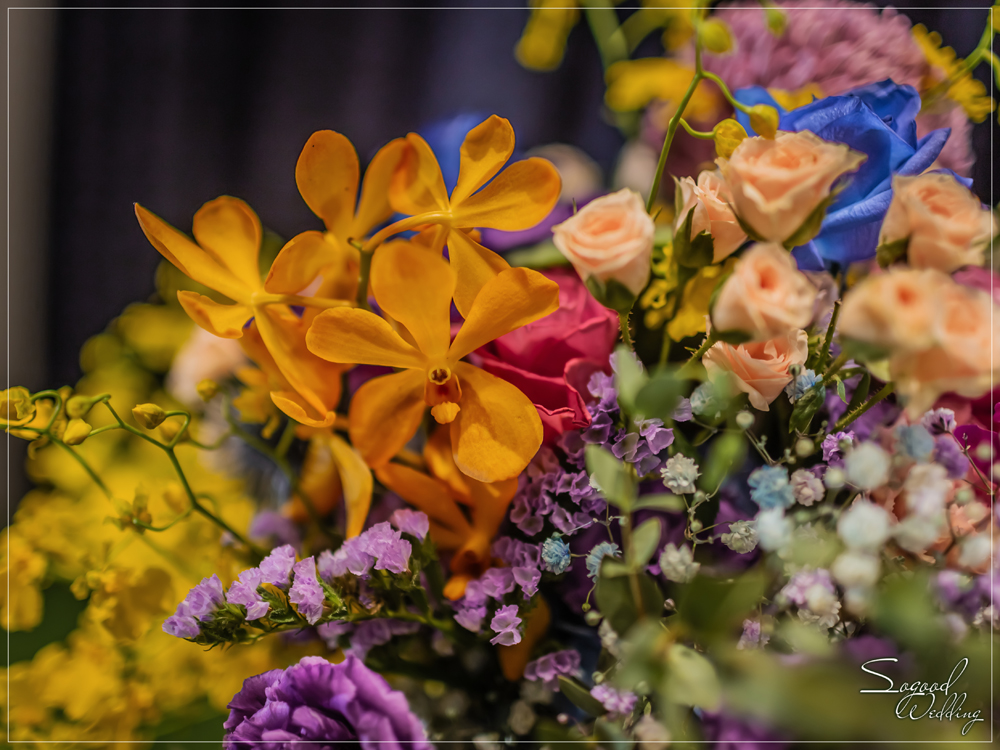 桃園中壢婚禮佈置,尊爵國際廳婚禮佈置,梵谷向日葵婚禮,奇幻花園婚禮,繽紛花店婚禮,熱帶夏夜婚禮,主題婚禮客制設計,Sogood Wedding