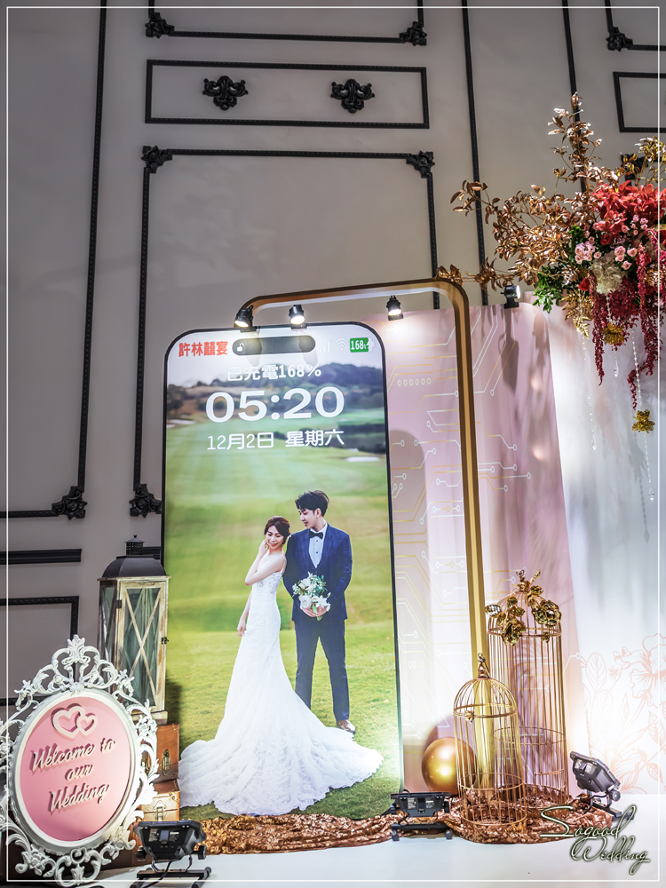 桃園中壢婚禮佈置,八德彭園婚禮佈置,幾何層次婚禮佈置,時尚宮廷風婚禮佈置,IPHONE婚禮,主題婚禮客製設計,Sogood Wedding