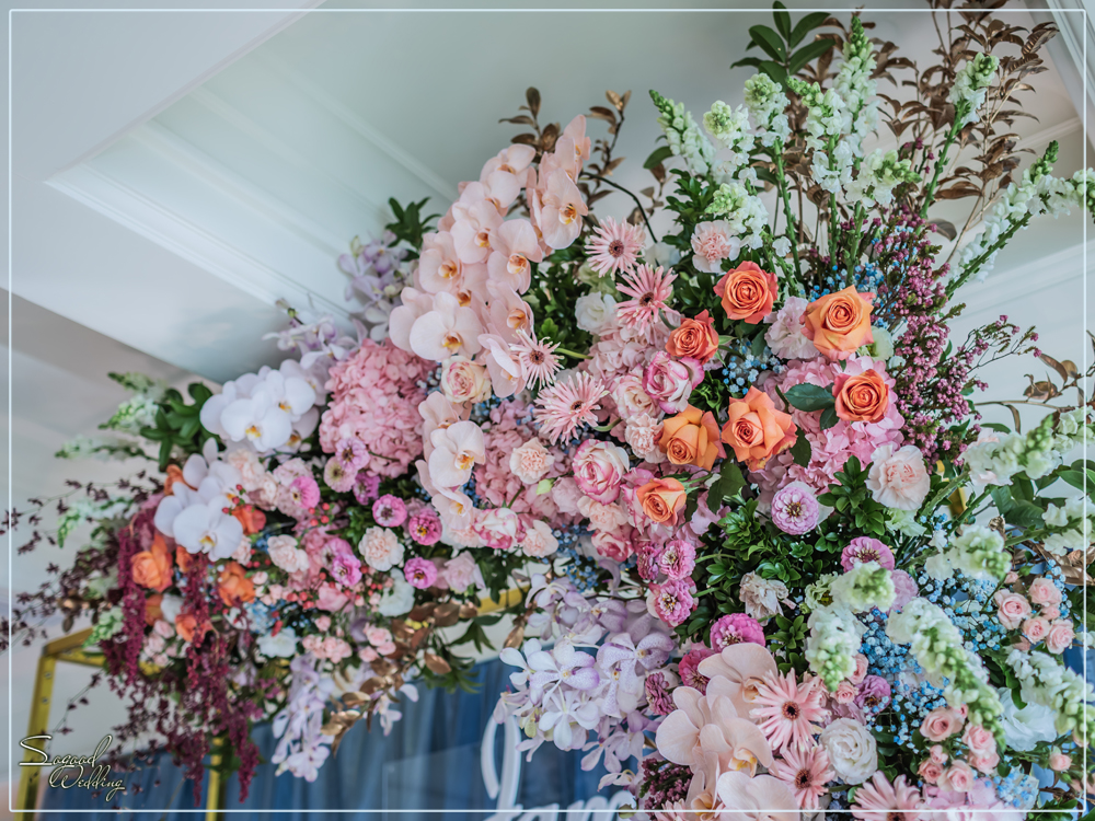 桃園中壢婚禮佈置,揚昇婚禮佈置,揚昇VIP石竹廳嘉蘭廳婚禮佈置,時尚證婚拱門,美式婚禮,主題婚禮客製設計,Sogood Wedding