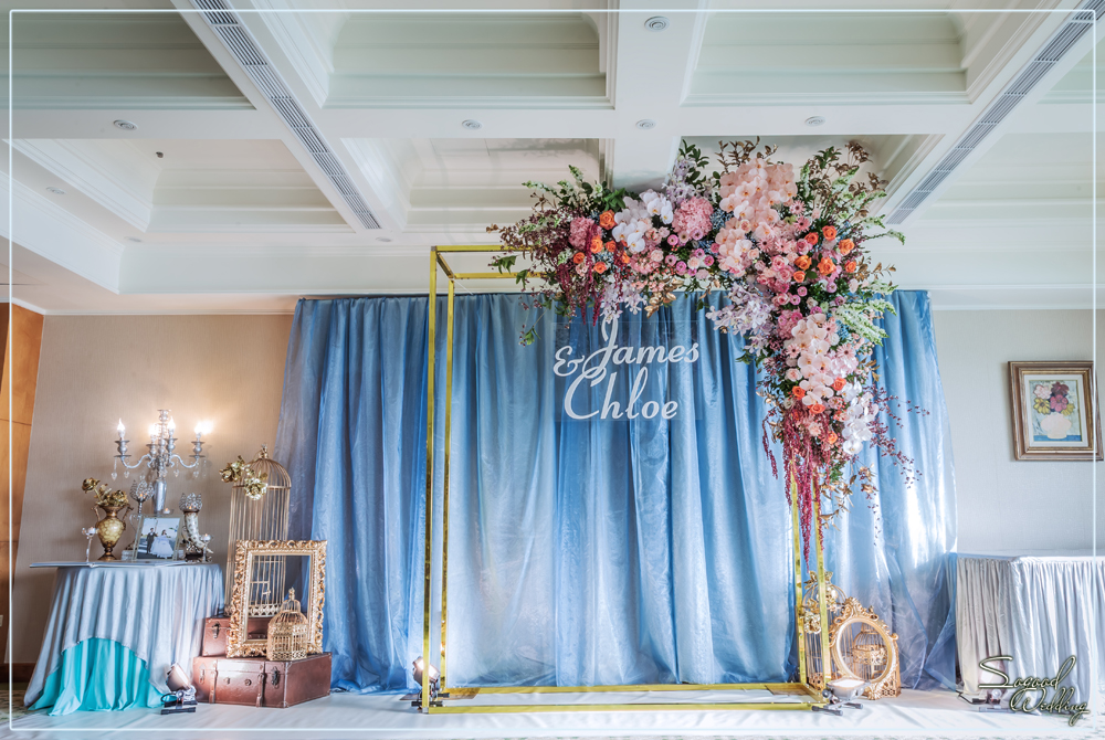 桃園中壢婚禮佈置,揚昇婚禮佈置,揚昇VIP石竹廳嘉蘭廳婚禮佈置,時尚證婚拱門,美式婚禮,主題婚禮客製設計,Sogood Wedding