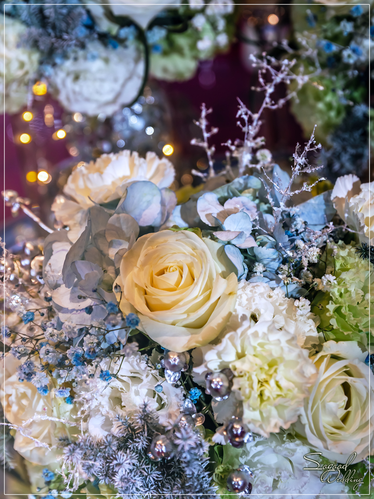 桃園中壢婚禮佈置,南科贊美酒店珍愛廳婚禮佈置,冰雪奇緣婚禮,聖誕雪景婚禮,史努比婚禮,冬季婚禮,主題婚禮客制設計,Sogood Wedding