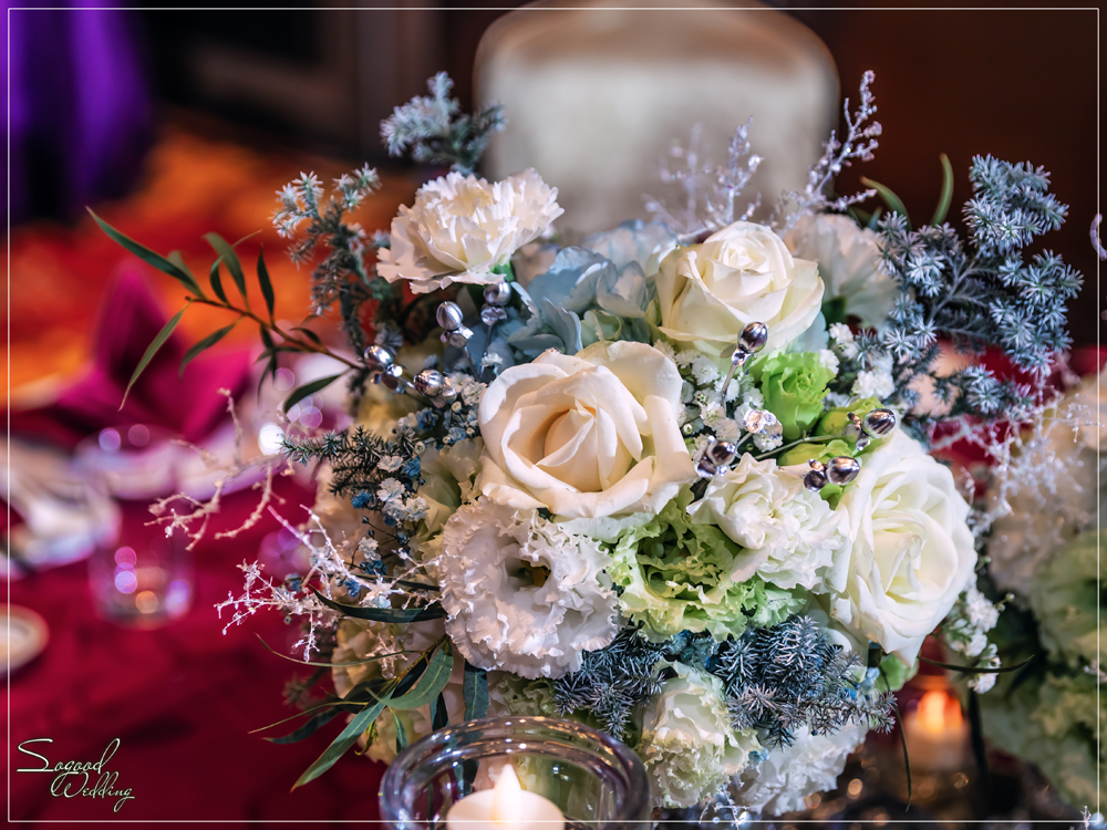 桃園中壢婚禮佈置,南科贊美酒店珍愛廳婚禮佈置,冰雪奇緣婚禮,聖誕雪景婚禮,史努比婚禮,冬季婚禮,主題婚禮客制設計,Sogood Wedding