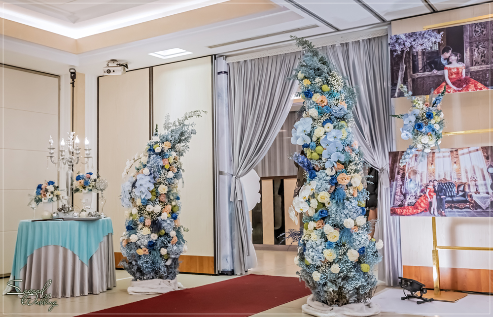 桃園中壢婚禮佈置,香江婚禮佈置,時尚浪漫風婚禮佈置,證婚拱門,相片框佈置,層次背板婚禮,主題婚禮客制設計,Sogood Wedding