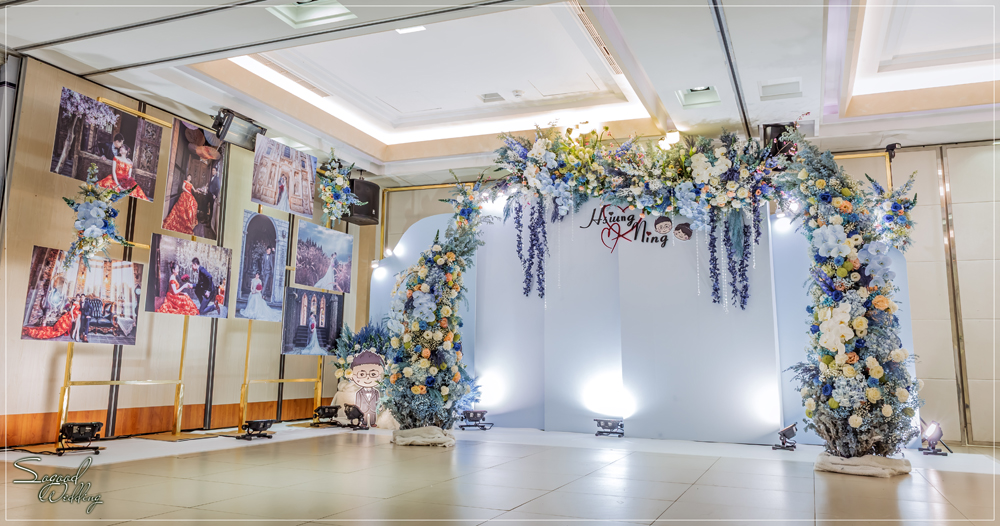 桃園中壢婚禮佈置,香江婚禮佈置,時尚浪漫風婚禮佈置,證婚拱門,相片框佈置,層次背板婚禮,主題婚禮客制設計,Sogood Wedding